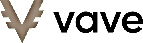 Logotipo Vave revisado em Sépia + partes escuras