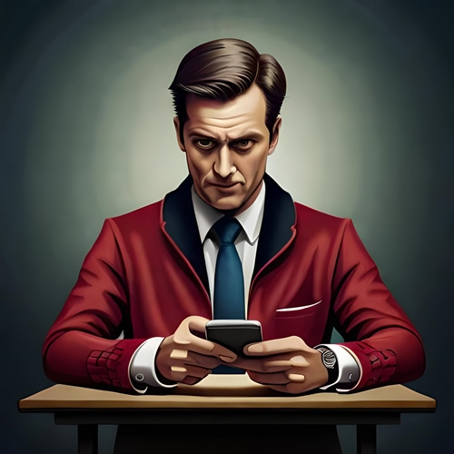 Um jogador inglês apostando no celular